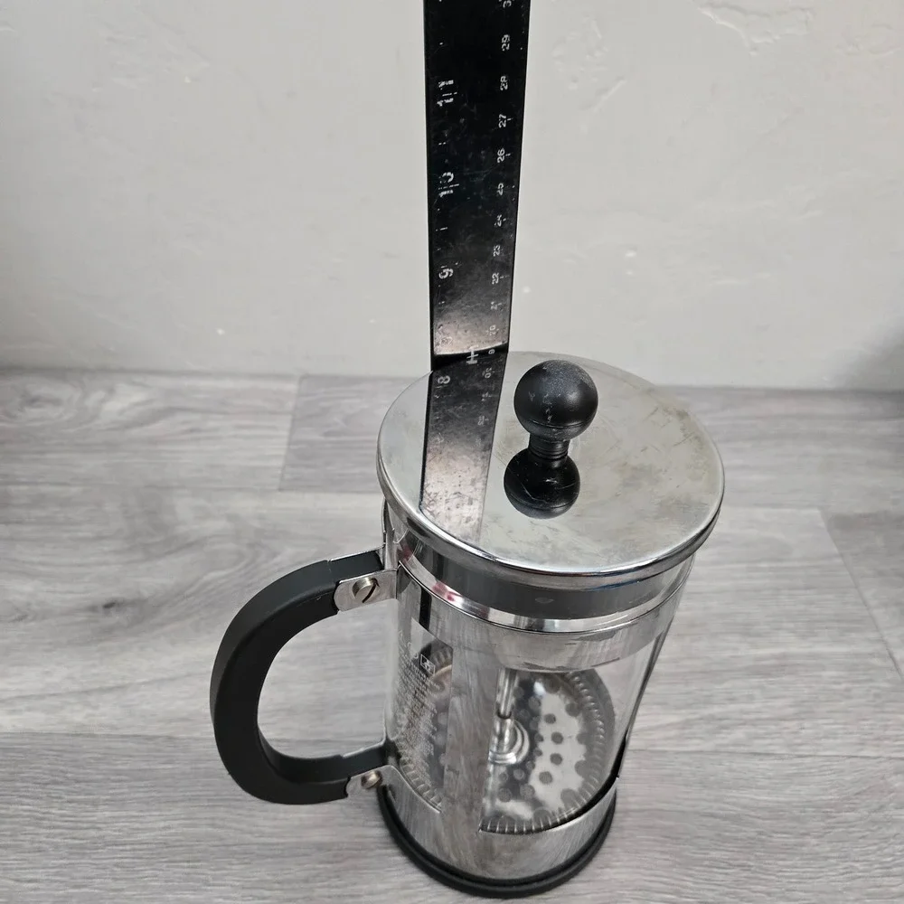 Bodum Silver French Press 12oz Classic Chrome Stainless Steel Coffee Maker